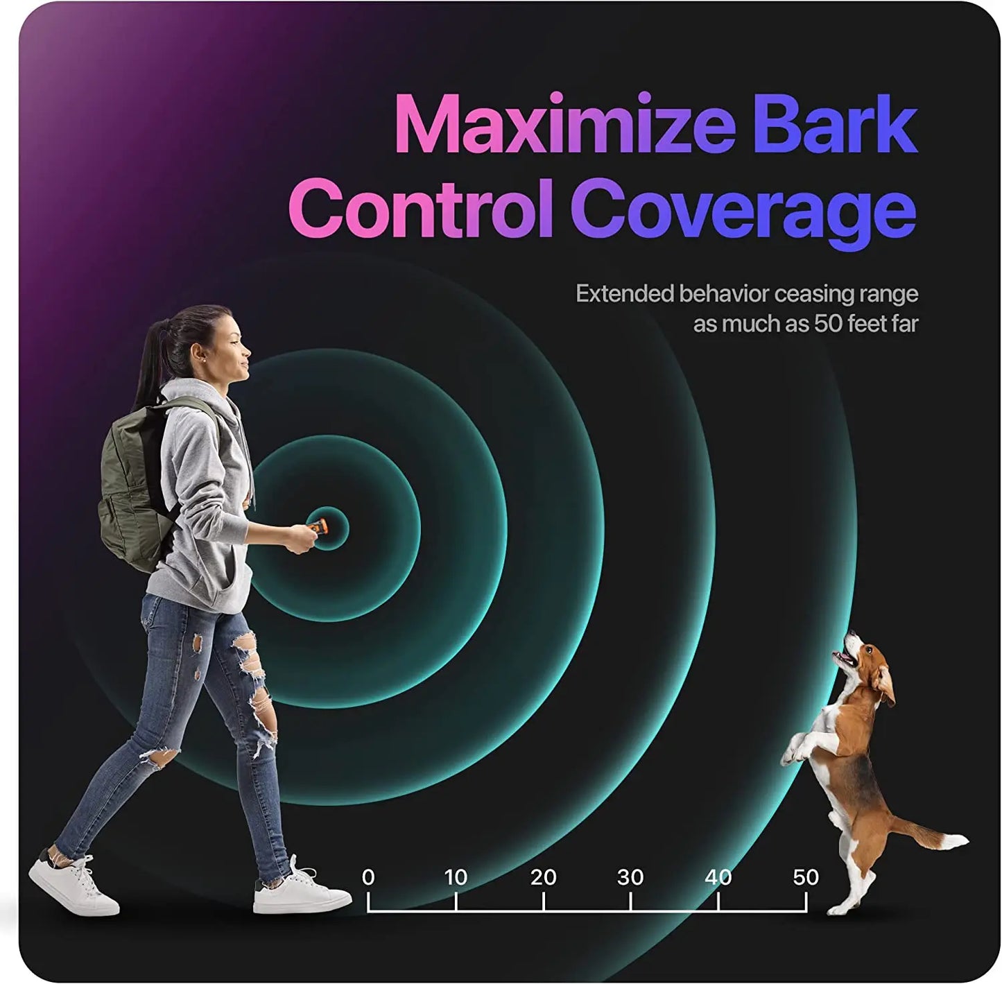 🐶 Rechargeable Ultrasonic Dog Training & Bark Control Device – Anti-Bark & Dog Repeller with LED Flashlight