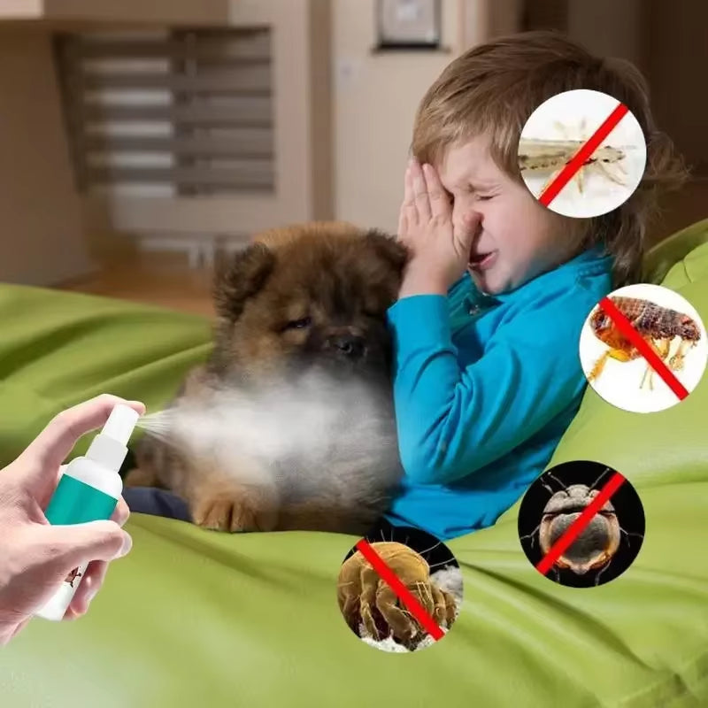 Fast-Acting Flea & Tick Spray for Dogs & Cats – 100ml Safe & Effective Pest Control