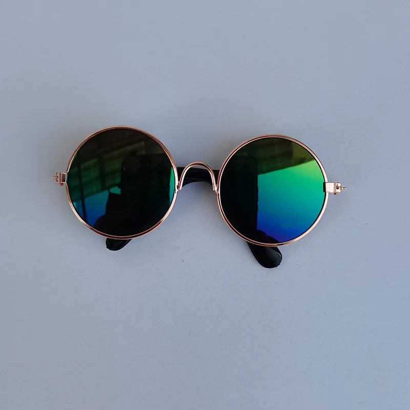 🐾 Vintage Round Cat & Dog Sunglasses – Stylish Reflective Eyewear for Petss