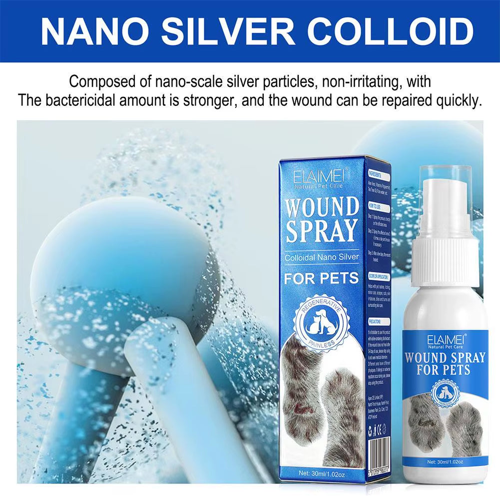 🐾 Pet Wound Spray – Fast-Healing Treatment for Dogs & Cats