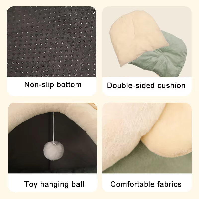 🐾 Deep Sleep Foldable Pet Bed – Cozy & Portable Nest for Small Dogs & Cats