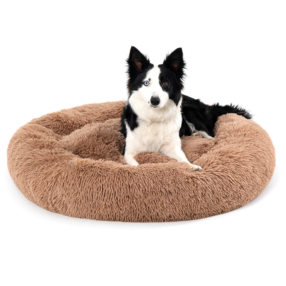 🐾 Luxury Plush Donut Dog Bed – Ultra-Soft, Calming Pet Cushion for Dogs & Cats