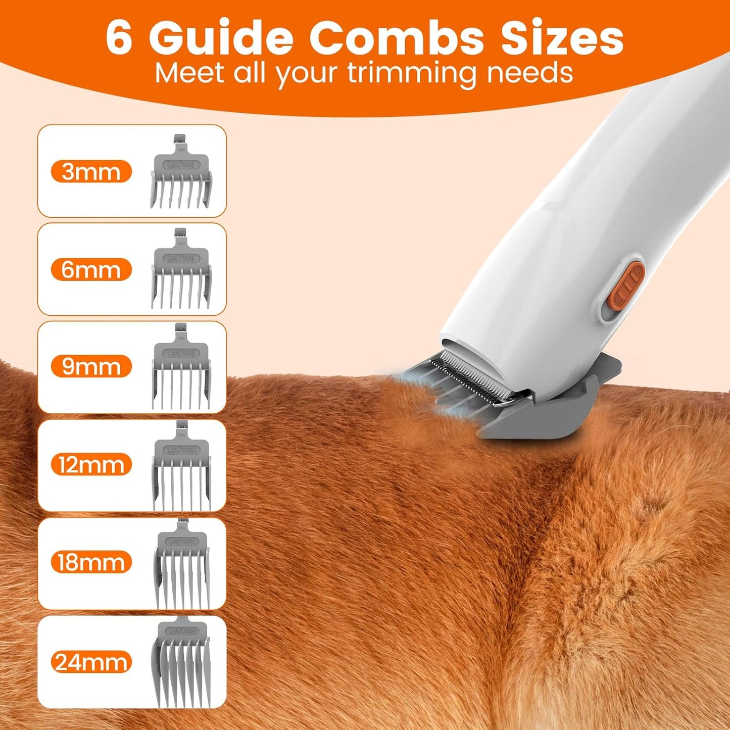 Dog Grooming Vacuum & Shedding Kit – 12,000Pa Powerful Pet Hair Suction & Clippers