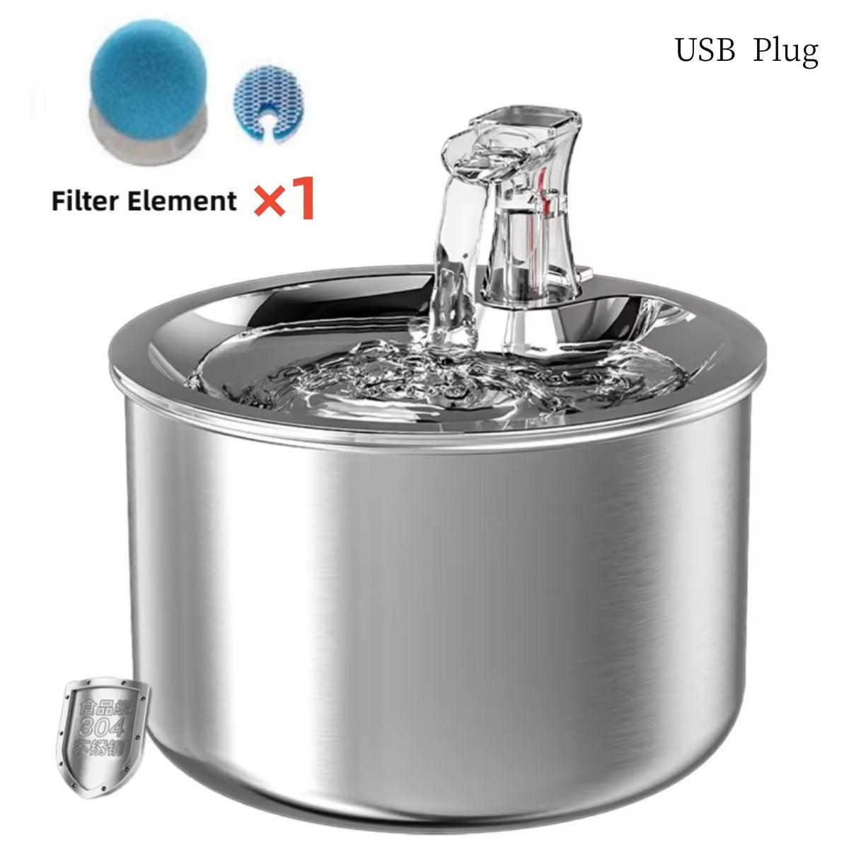 Intelligent Stainless Steel Automatic Cat Water Fountain – 3.2L Ultra-Quiet Hydration System for Cats & Dogs 🐾💦