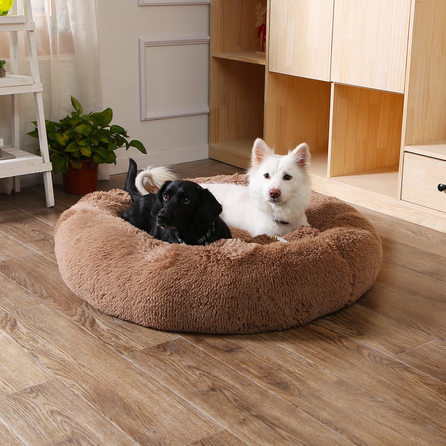 🐾 Luxury Plush Donut Dog Bed – Ultra-Soft, Calming Pet Cushion for Dogs & Cats