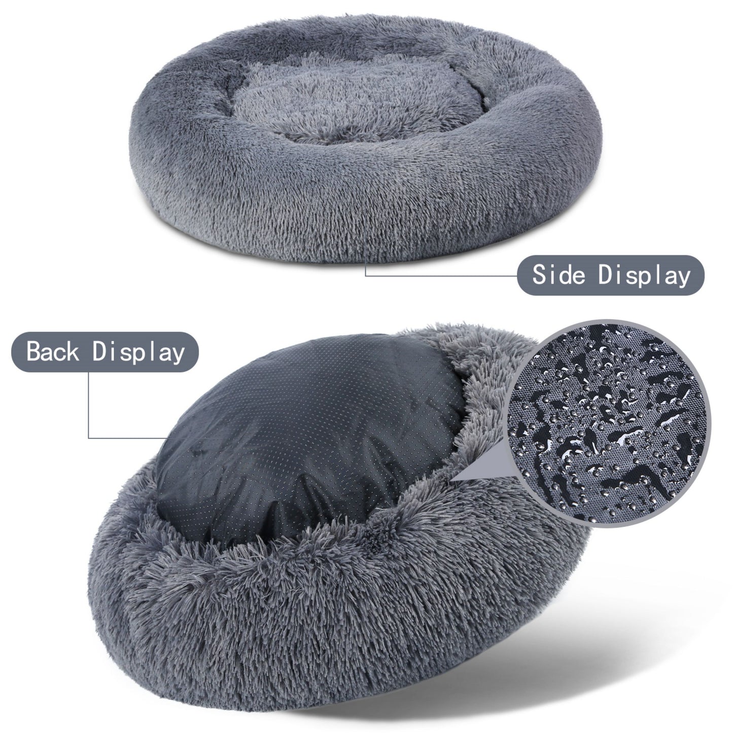 🐾 Luxury Plush Donut Dog Bed – Ultra-Soft, Calming Pet Cushion for Dogs & Cats