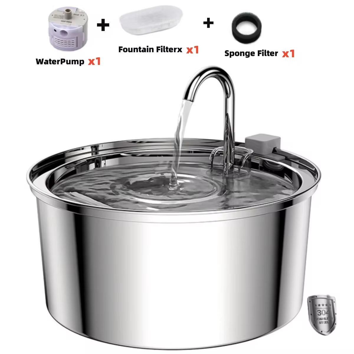 Intelligent Stainless Steel Automatic Cat Water Fountain – 3.2L Ultra-Quiet Hydration System for Cats & Dogs 🐾💦