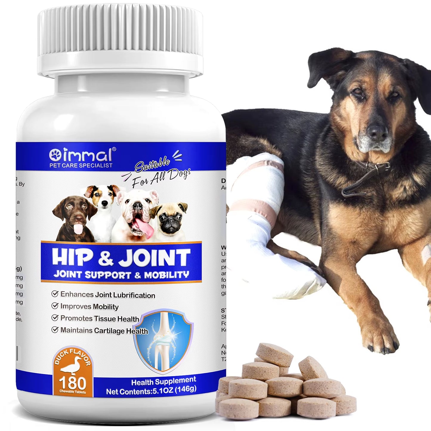 🐾 Hip & Joint Supplement for Dogs – Advanced Mobility & Flexibility Support