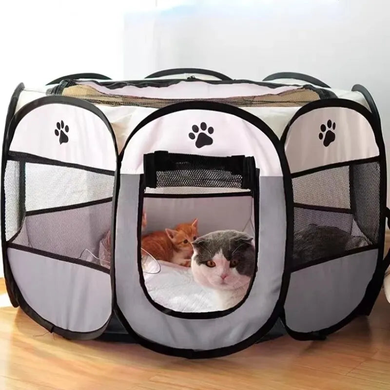 Portable Octagonal Pet Tent Kennel – Ultimate Outdoor Shelter for Dogs & Cats