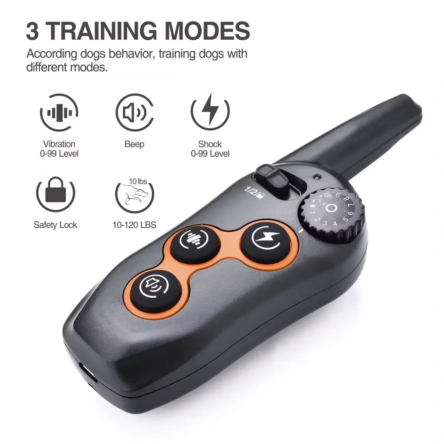 🐾 Waterproof Rechargeable Dog Training Collar – One-Click Lock for Safe & Effective Behavior Training
