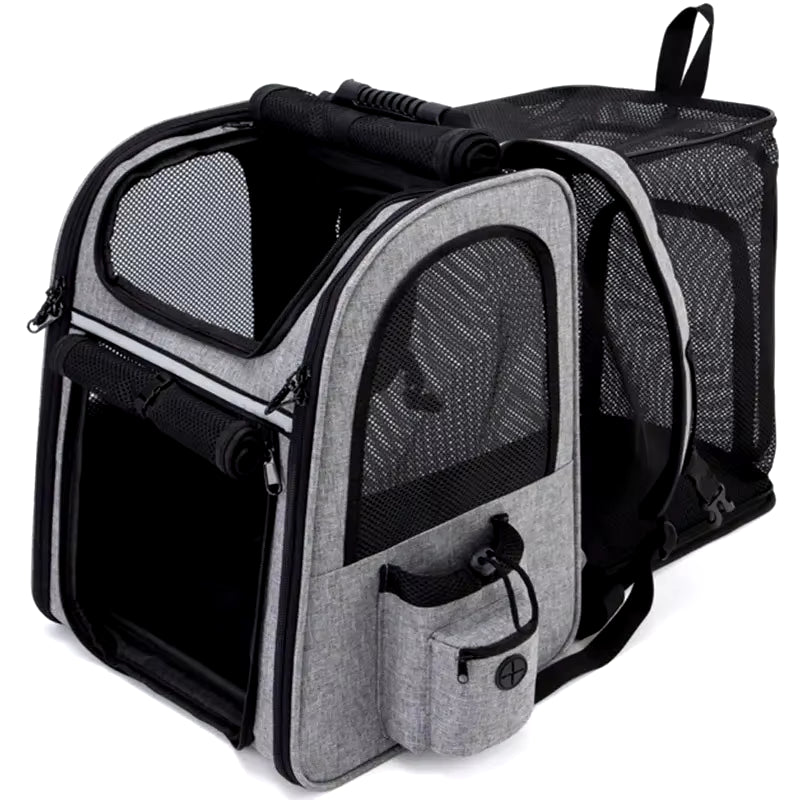 Luxury Expandable Pet Backpack - Stylish & Breathable Carrier for Cats & Small Dogs 🎒🐾