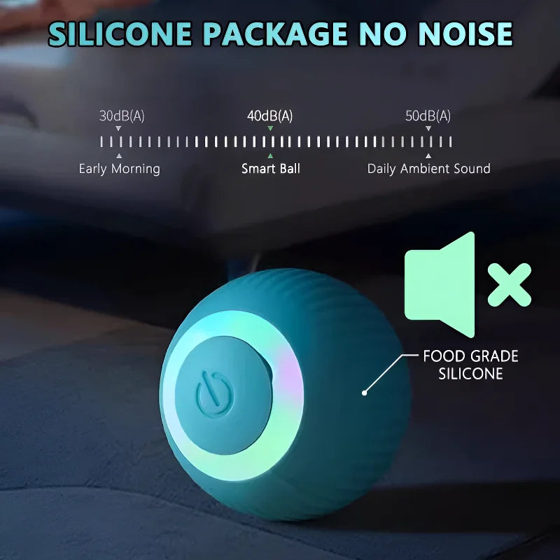 🐾 Smart Interactive Cat Ball – Automatic Rolling & Rechargeable Electronic Toy for Indoor Play