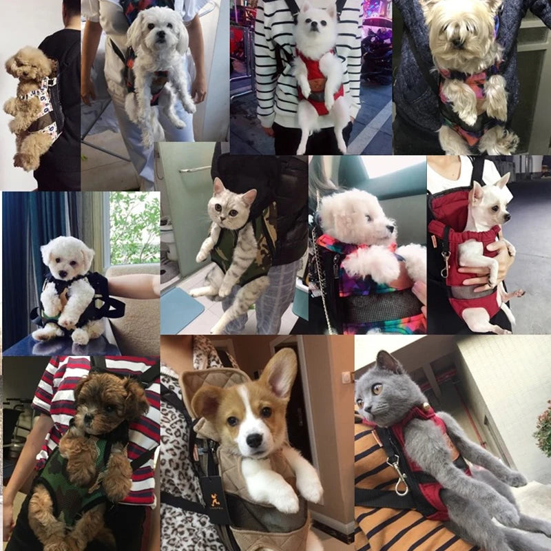 🐾 Mesh Pet Carrier Backpack – Adjustable & Breathable Travel Bag for Small Dogs & Cats
