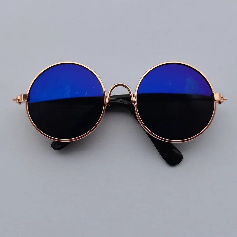 🐾 Vintage Round Cat & Dog Sunglasses – Stylish Reflective Eyewear for Petss