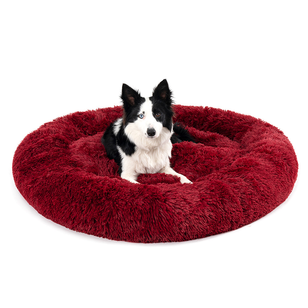 🐾 Luxury Plush Donut Dog Bed – Ultra-Soft, Calming Pet Cushion for Dogs & Cats