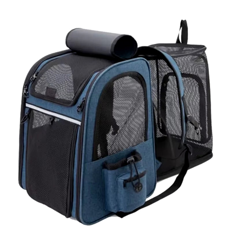 Luxury Expandable Pet Backpack - Stylish & Breathable Carrier for Cats & Small Dogs 🎒🐾