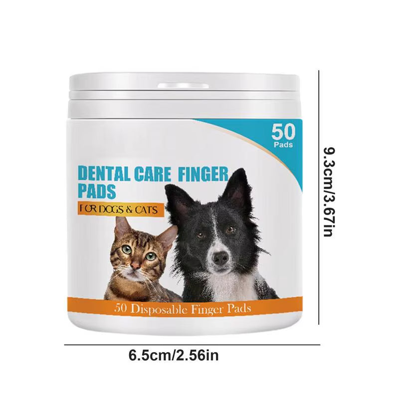 🐾 Pet Teeth Cleaning Finger Wipes – Easy Oral Hygiene for Dogs & Cats