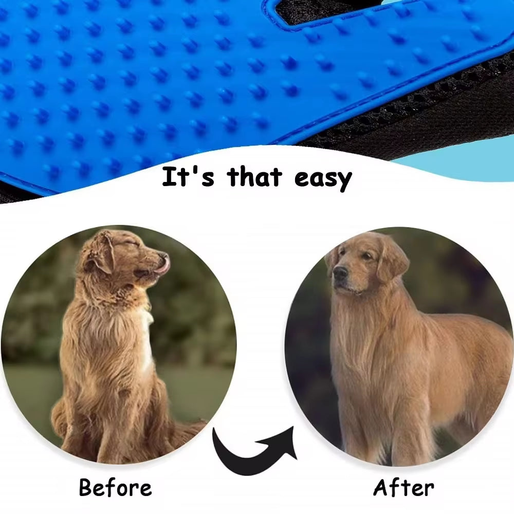 Silicone Pet Bath Brush & Massage Glove – Gentle Grooming for Cats & Dogs 🛁🐾