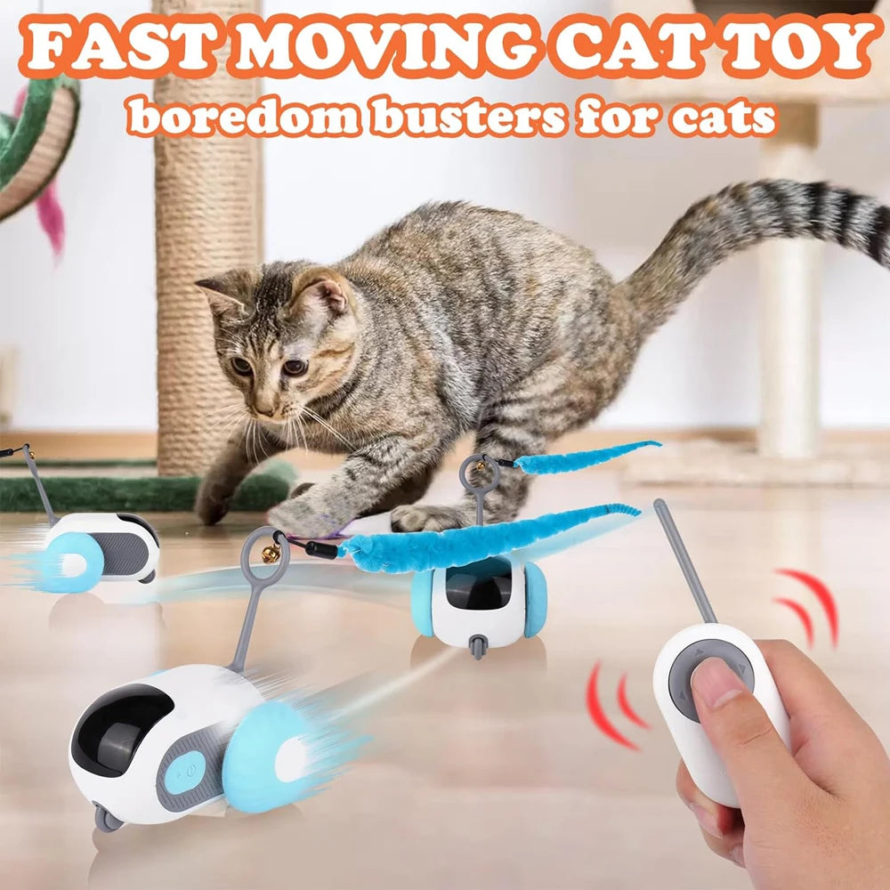 🐾 Smart Cat Toy Car – Automatic & Remote-Controlled Interactive Pet Toy for Cats & Dogs