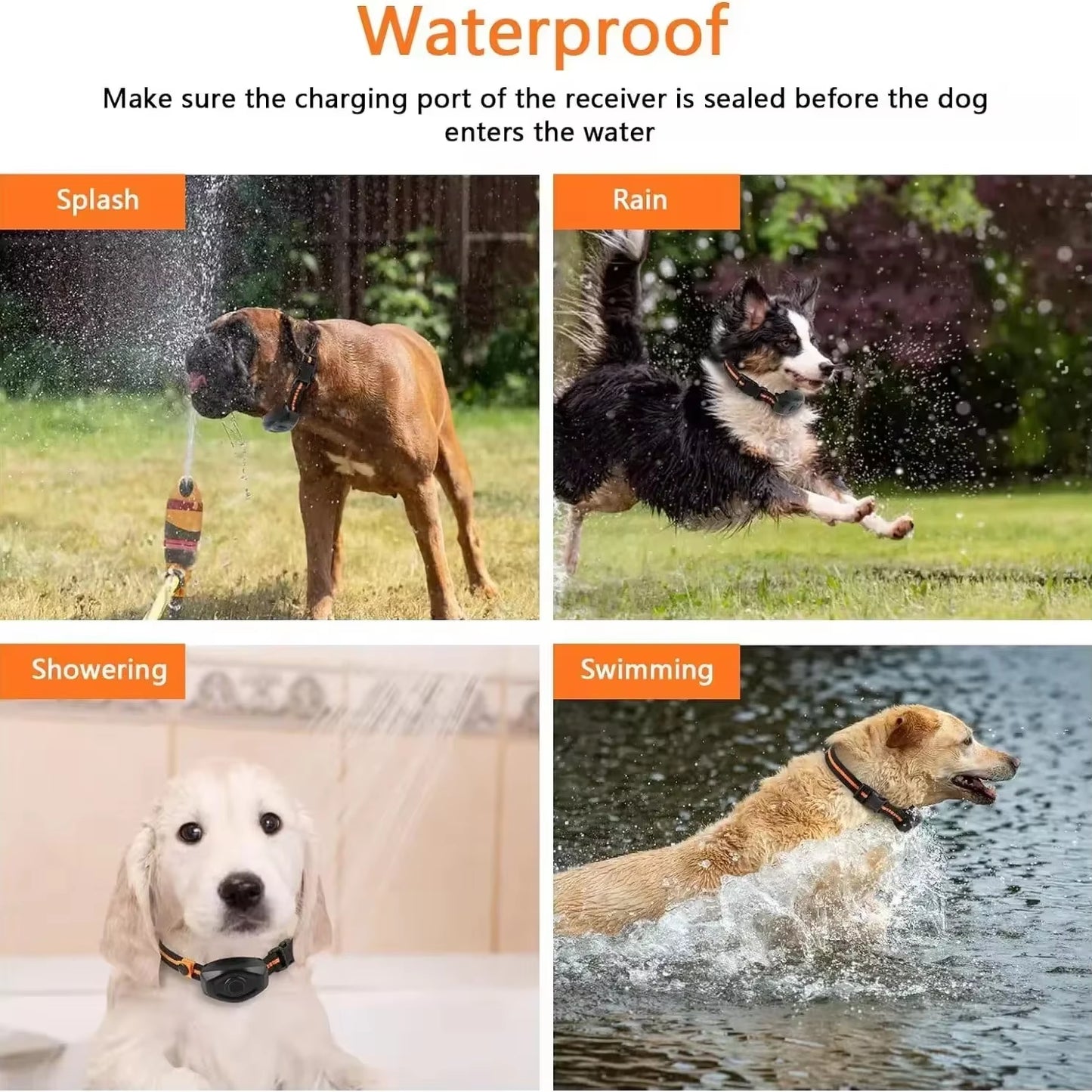 🐾 Waterproof Rechargeable Dog Training Collar – One-Click Lock for Safe & Effective Behavior Training