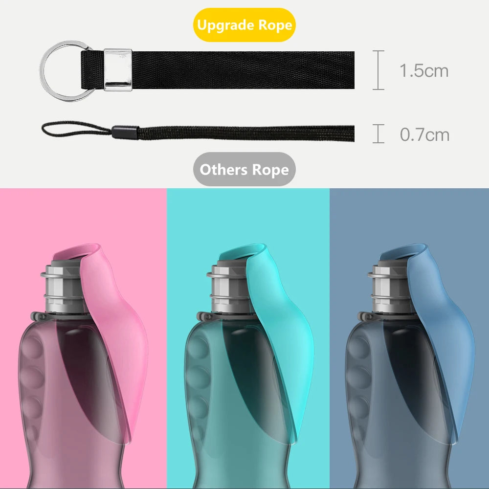 🐾 800ml Portable Dog Water Bottle – Foldable & Travel-Friendly Pet Hydration Solution