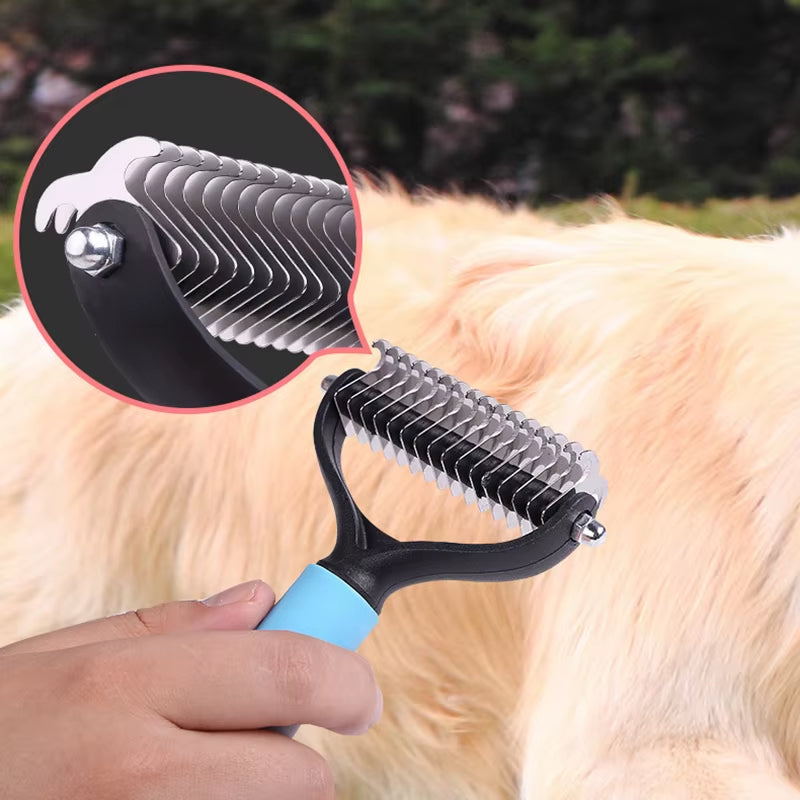 🐾 Double-Sided Dog Brush – The Ultimate Hair Removal & Grooming Tool for Pets!