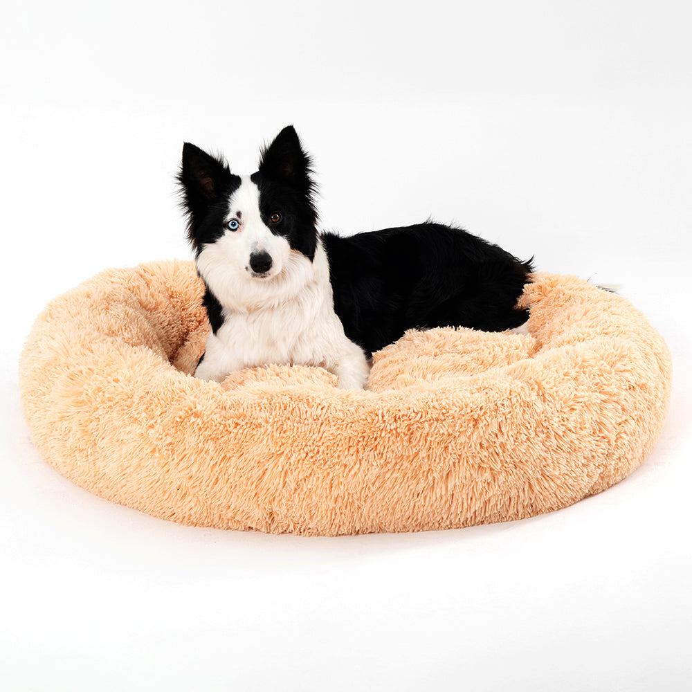 🐾 Luxury Plush Donut Dog Bed – Ultra-Soft, Calming Pet Cushion for Dogs & Cats