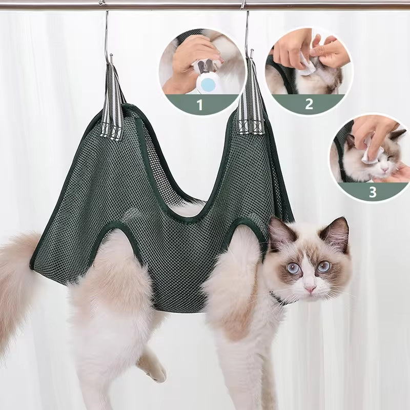 🐾 Pet Grooming Hammock – The Ultimate Stress-Free Grooming Solution for Dogs & Cats!