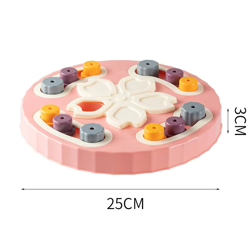 🐾 Interactive Cat Puzzle Toy & Slow Feeder – Non-Slip Training Bowl for Cats & Dogs
