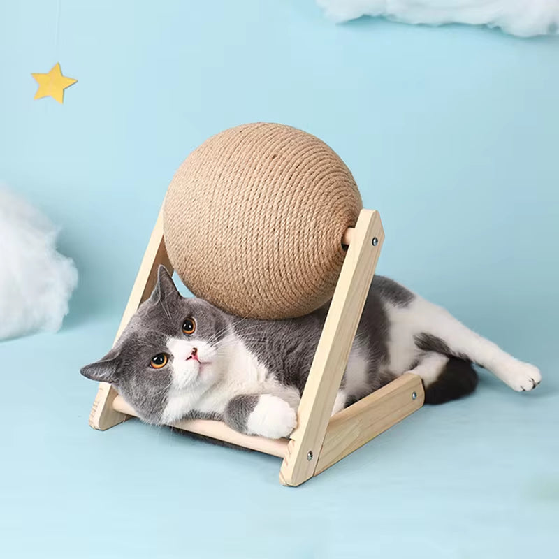 Sisal Rope Cat Scratching Ball Toy Set – Protects Furniture & Keeps Cats Entertained! 🐱🧶✨