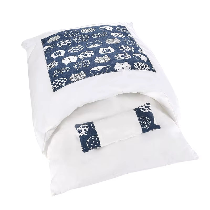 🐾 Removable Winter Warm Pet Bed – 2-in-1 Sleeping Bag, Sofa Mat & Kennel Cushion for Dogs & Cats
