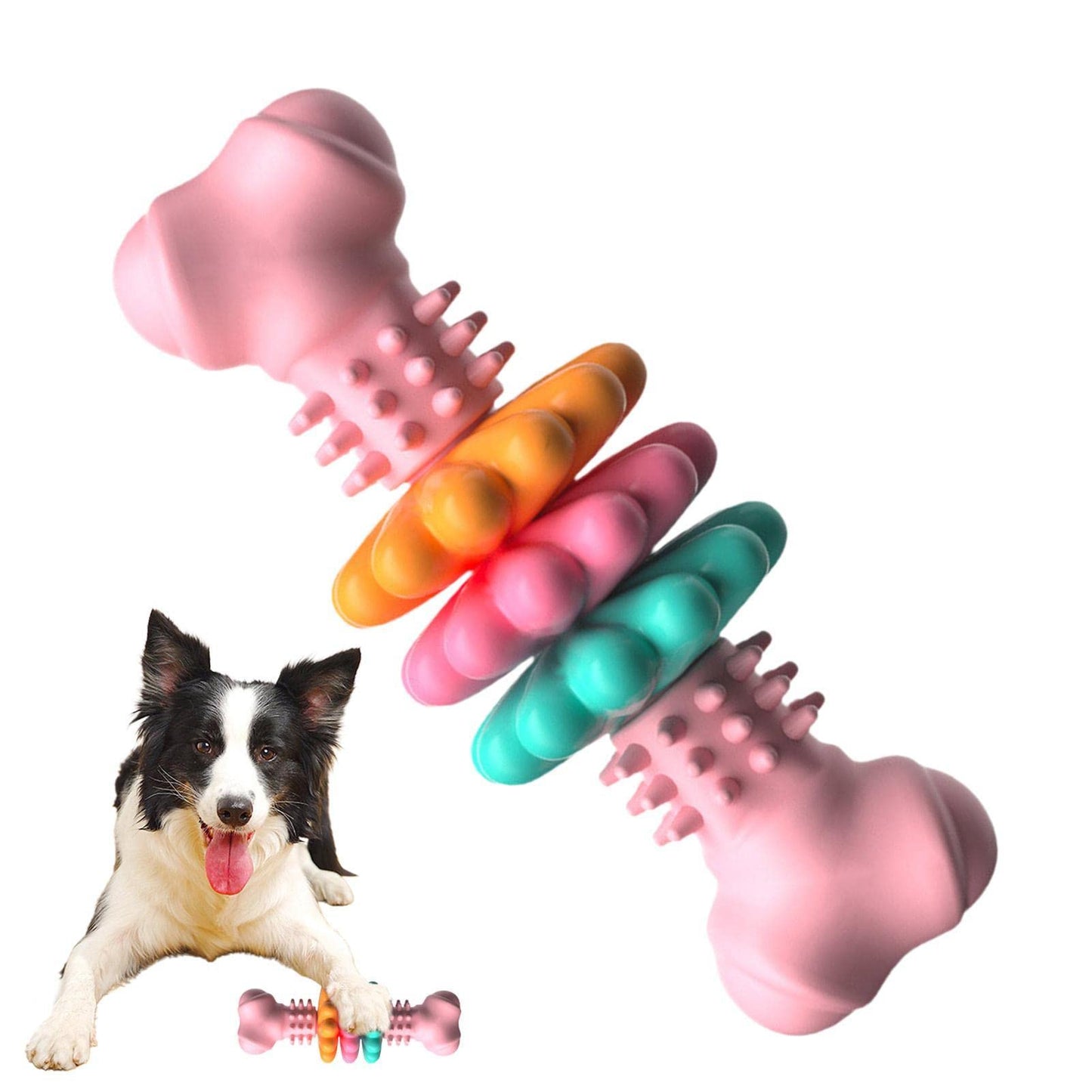 Indestructible TPR Dog Bone Chew Toy – The Ultimate Dental Care & Teething Solution for Your Dog! 🦴🐶