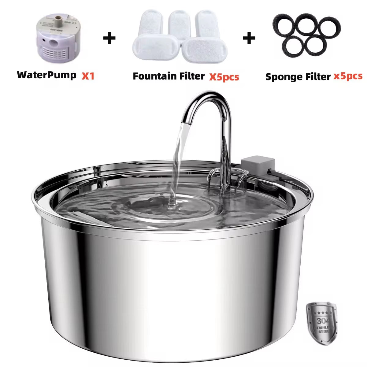 Intelligent Stainless Steel Automatic Cat Water Fountain – 3.2L Ultra-Quiet Hydration System for Cats & Dogs 🐾💦