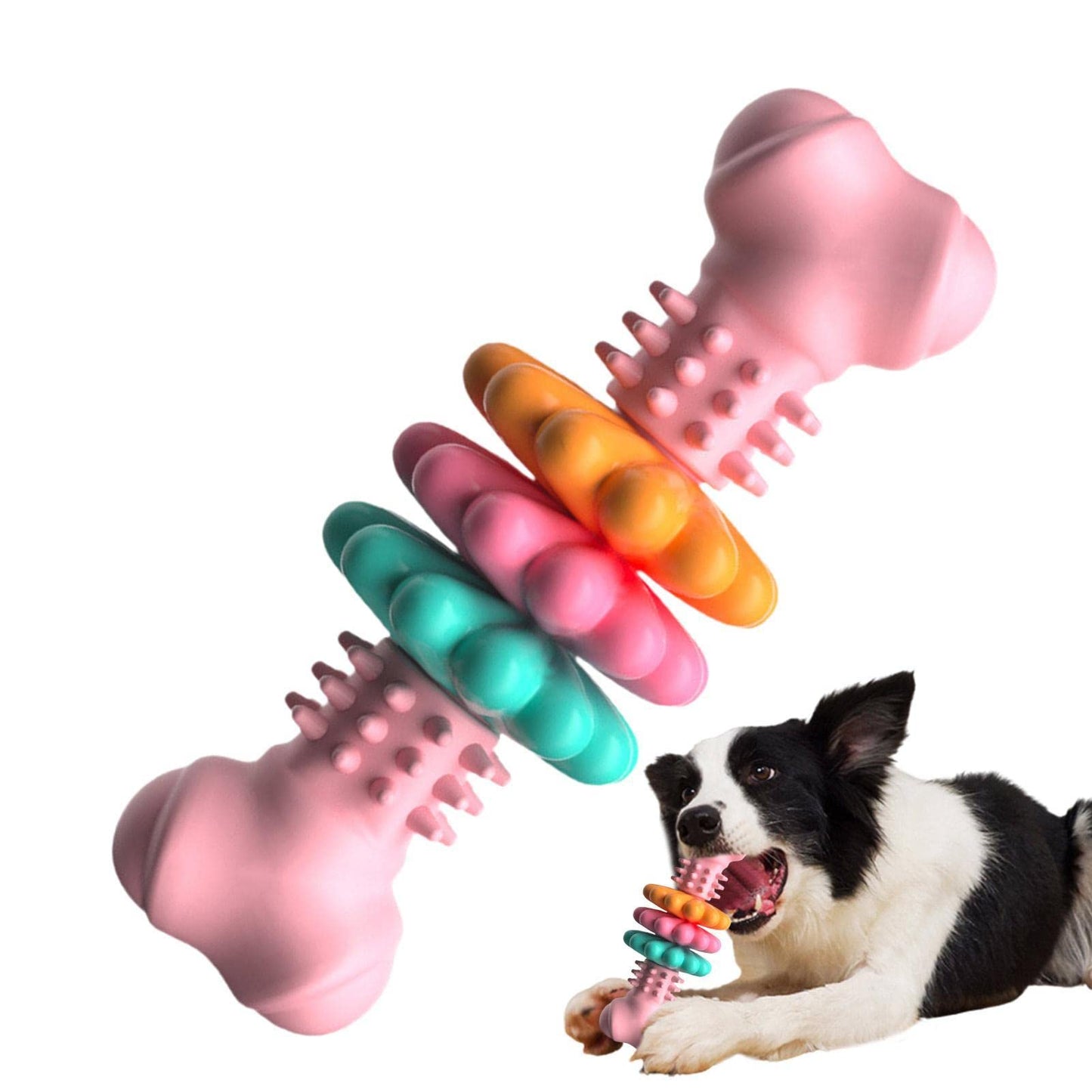 Indestructible TPR Dog Bone Chew Toy – The Ultimate Dental Care & Teething Solution for Your Dog! 🦴🐶