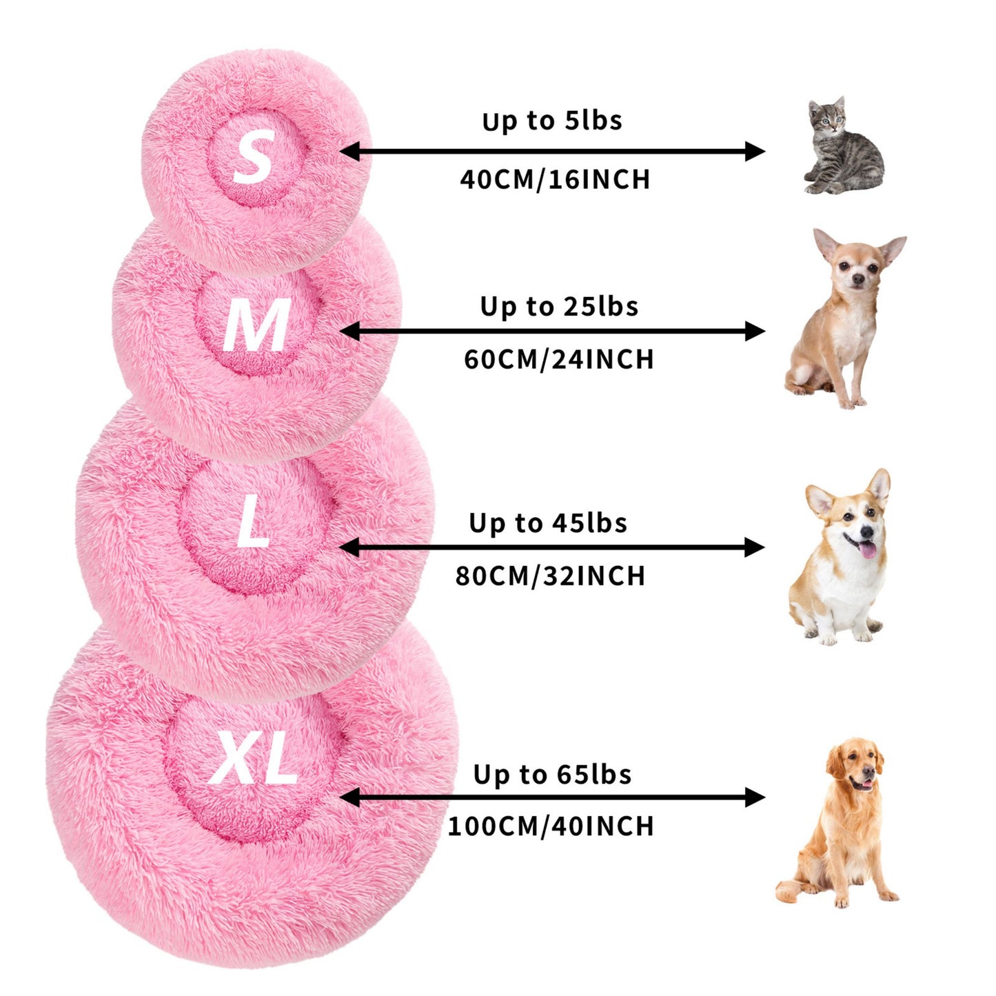🐾 Luxury Plush Donut Dog Bed – Ultra-Soft, Calming Pet Cushion for Dogs & Cats