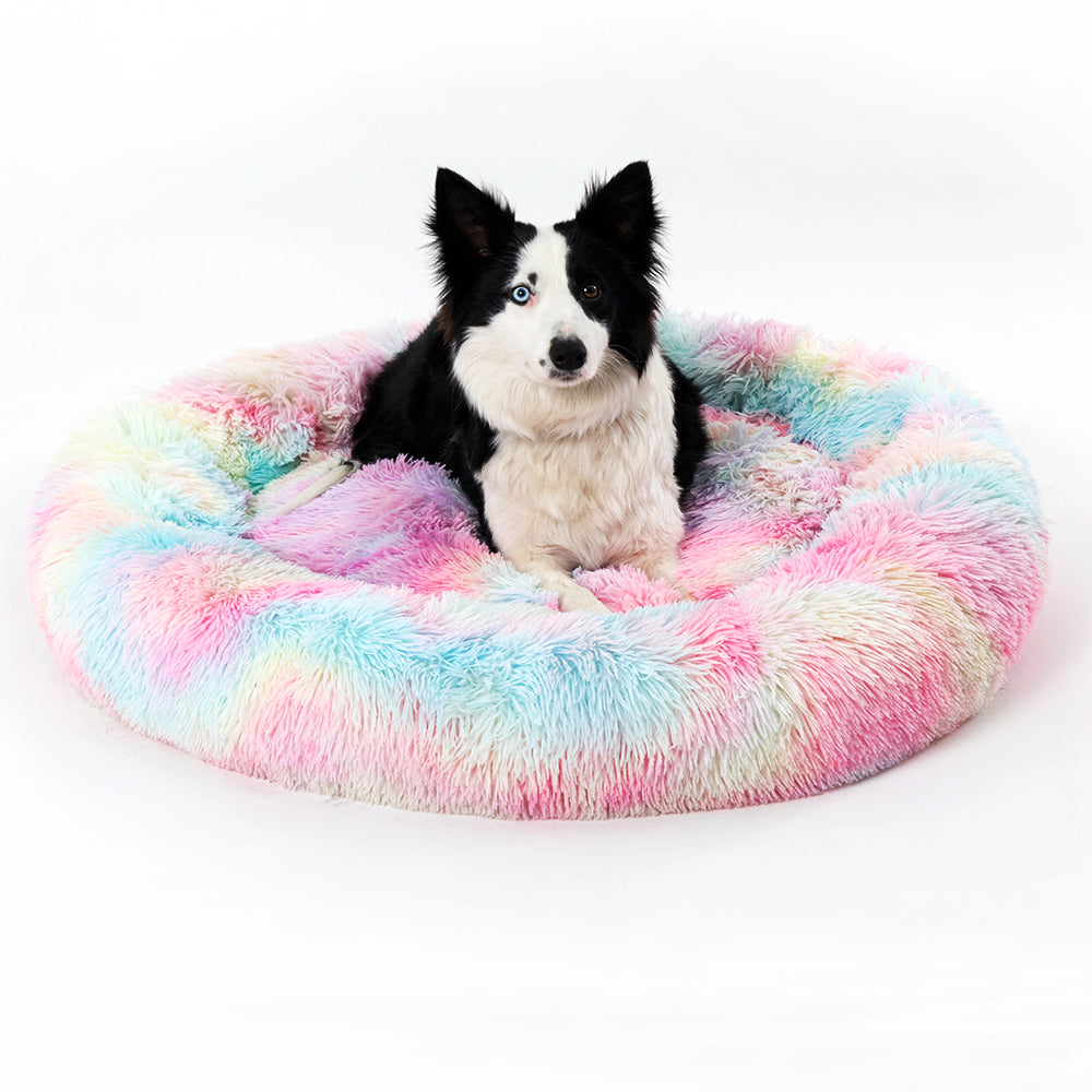 🐾 Luxury Plush Donut Dog Bed – Ultra-Soft, Calming Pet Cushion for Dogs & Cats