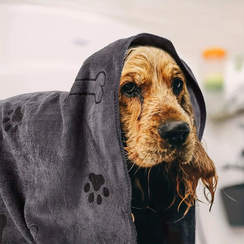 🐾 Quick-Drying Microfiber Pet Towel – Super Absorbent Bath & Grooming Towel for Dogs & Cats