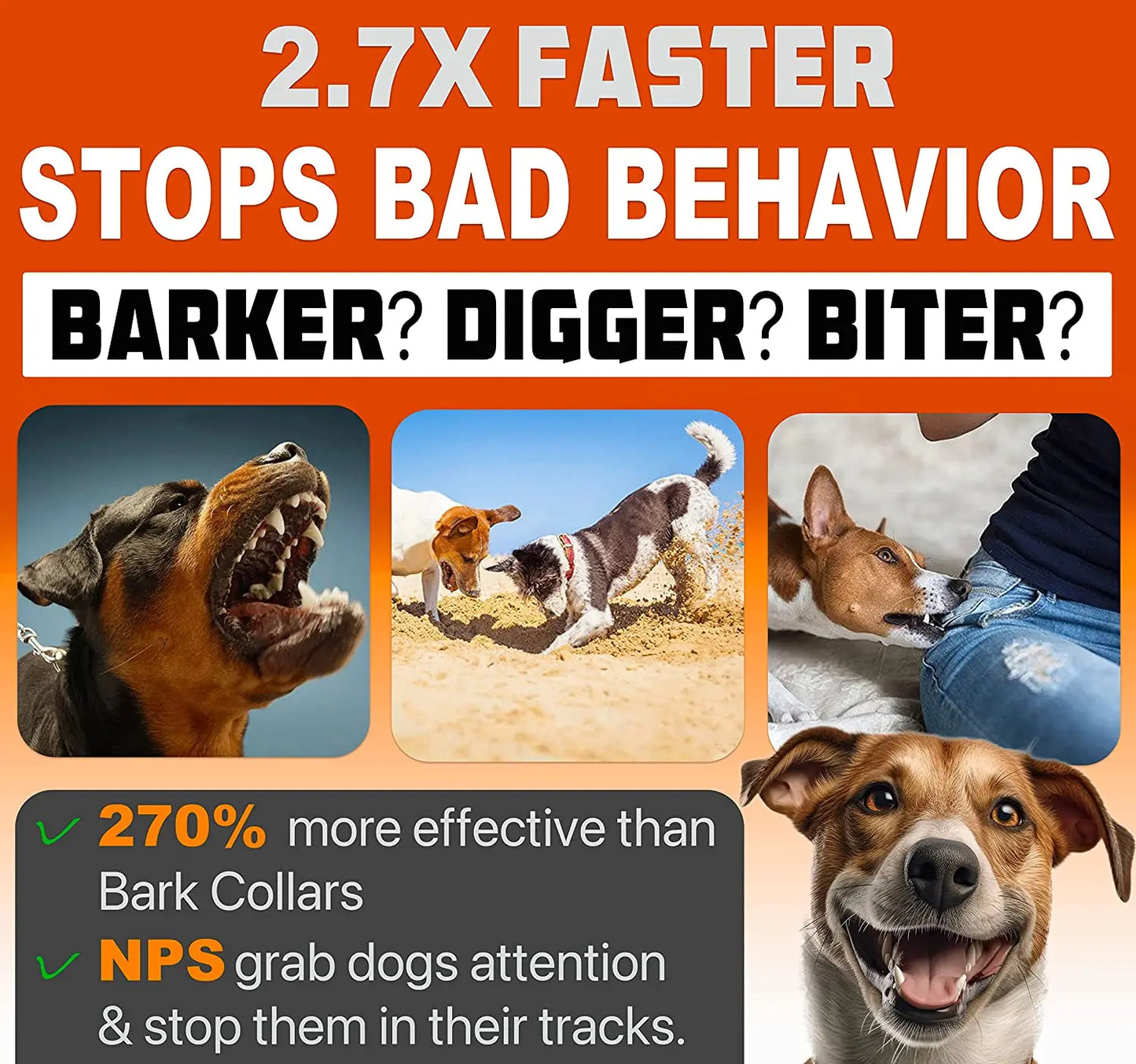 🐶 Rechargeable Ultrasonic Dog Training & Bark Control Device – Anti-Bark & Dog Repeller with LED Flashlight