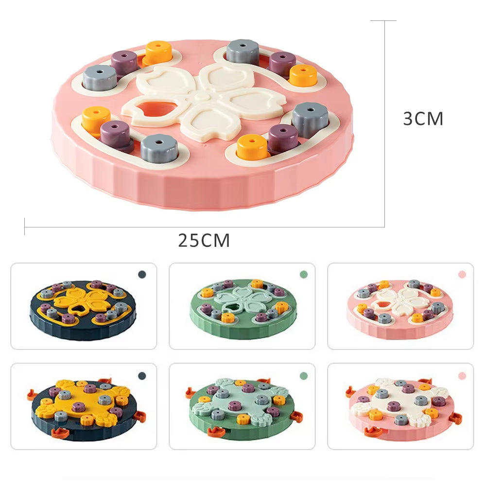 🐾 Interactive Cat Puzzle Toy & Slow Feeder – Non-Slip Training Bowl for Cats & Dogs
