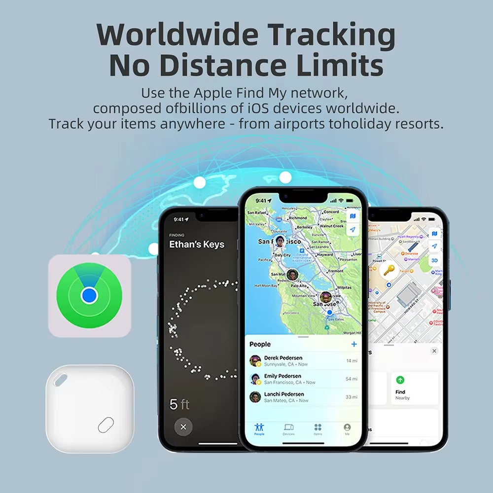 Mini Smart Bluetooth Tracker for Apple Find My – Lost Item Locator for Pets, Keys, Wallets & More 📍🔍