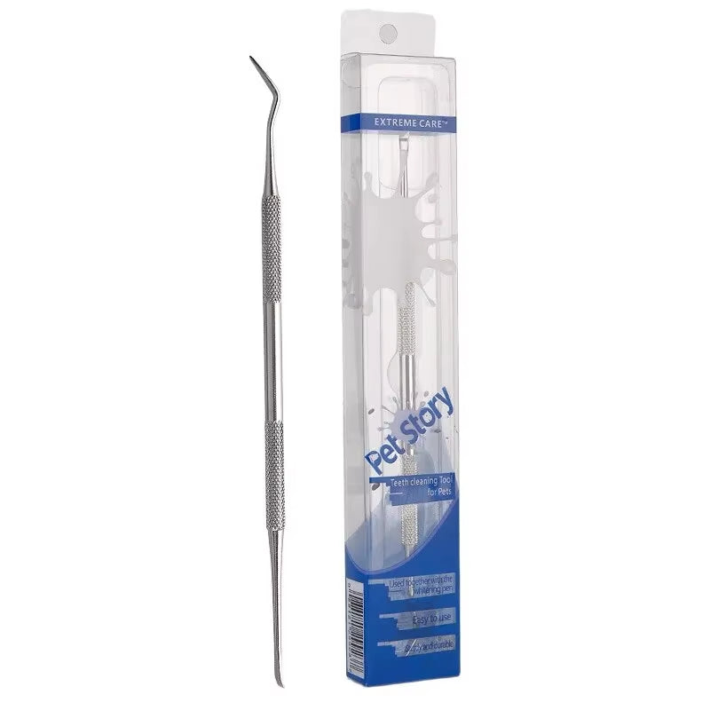 🐾 Stainless Steel Pet Dental Cleaning Tool – Tartar Remover & Breath Freshener for Dogs & Cats