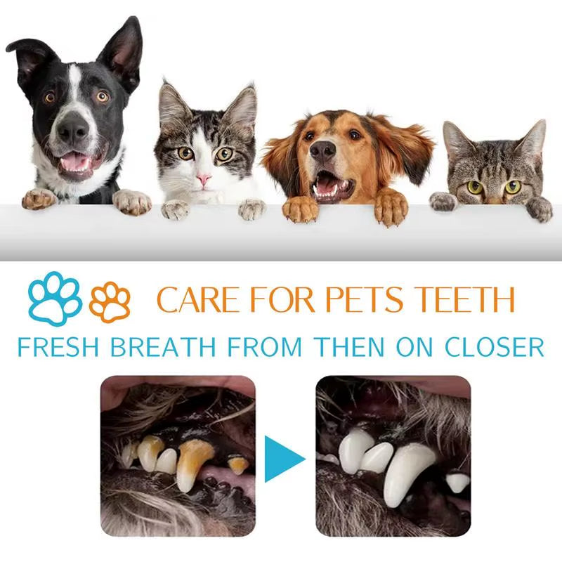 🐾 Pet Teeth Cleaning Finger Wipes – Easy Oral Hygiene for Dogs & Cats