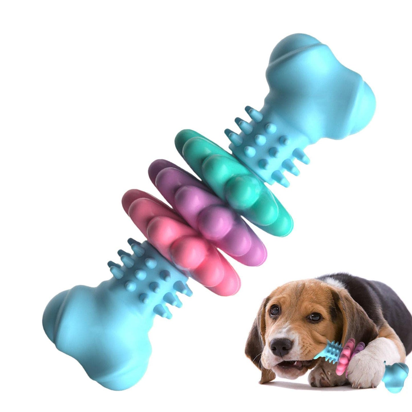 Indestructible TPR Dog Bone Chew Toy – The Ultimate Dental Care & Teething Solution for Your Dog! 🦴🐶