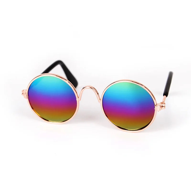 🐾 Vintage Round Cat & Dog Sunglasses – Stylish Reflective Eyewear for Petss
