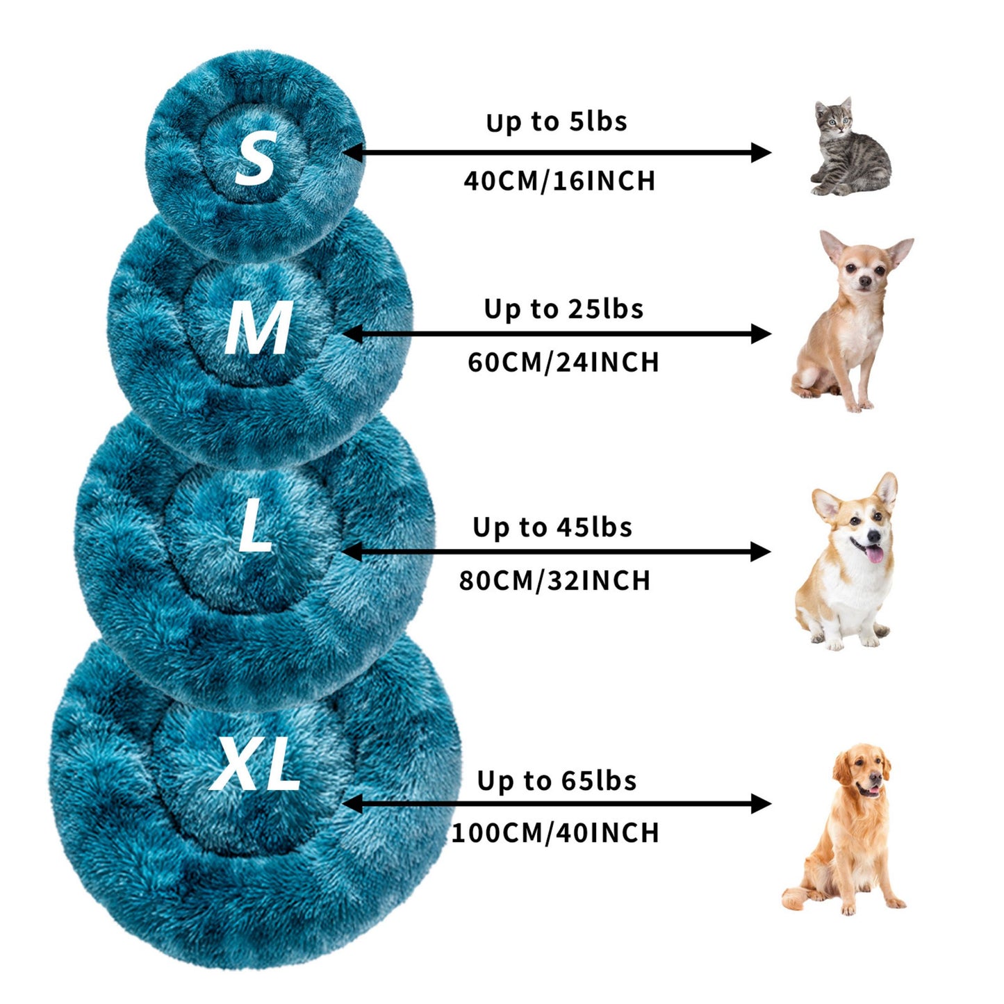 🐾 Luxury Plush Donut Dog Bed – Ultra-Soft, Calming Pet Cushion for Dogs & Cats