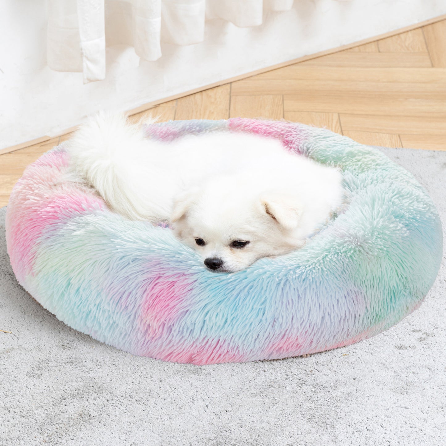 🐾 Luxury Plush Donut Dog Bed – Ultra-Soft, Calming Pet Cushion for Dogs & Cats