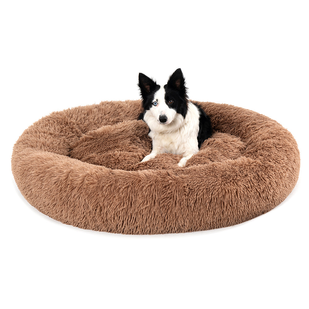 🐾 Luxury Plush Donut Dog Bed – Ultra-Soft, Calming Pet Cushion for Dogs & Cats