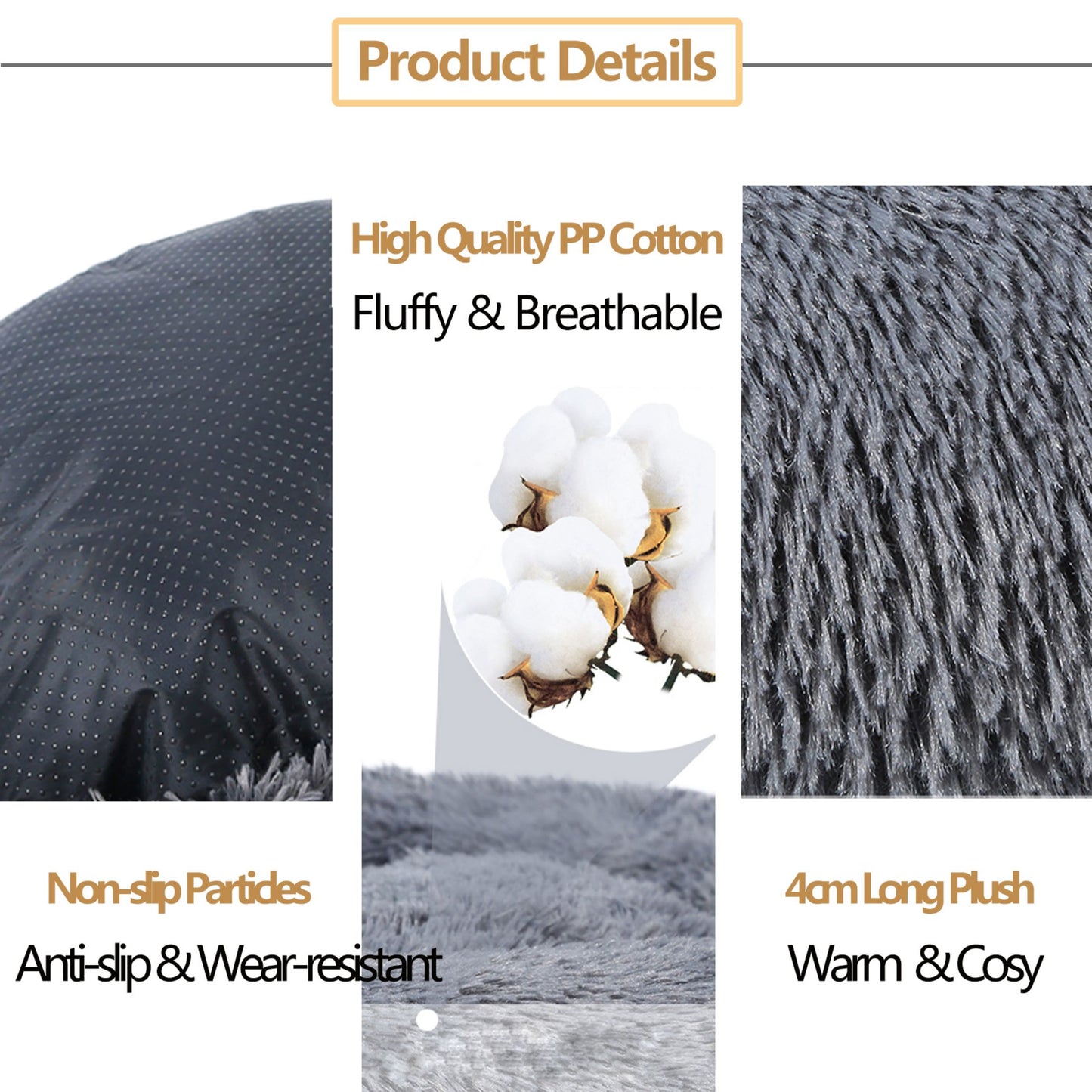 🐾 Luxury Plush Donut Dog Bed – Ultra-Soft, Calming Pet Cushion for Dogs & Cats