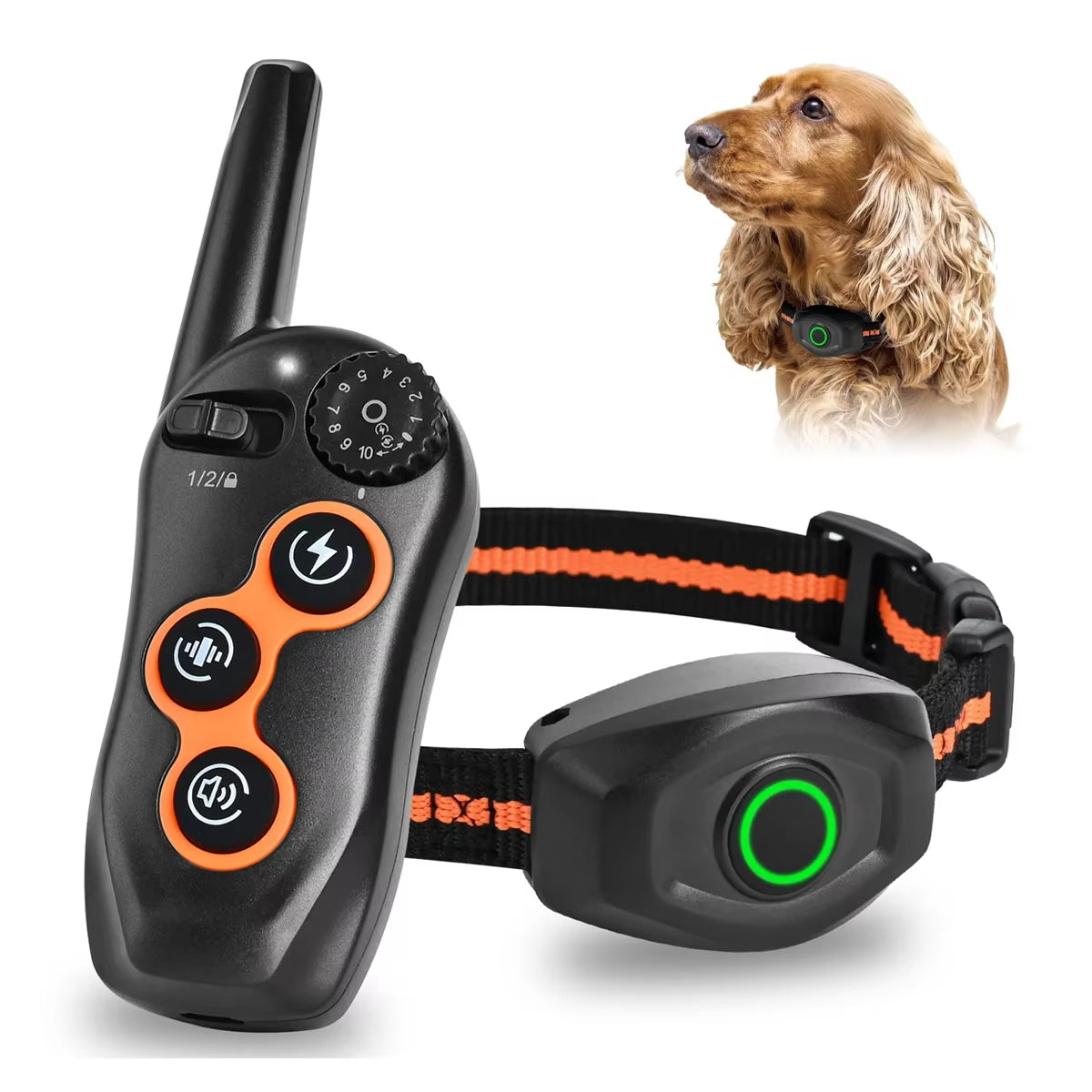 🐾 Waterproof Rechargeable Dog Training Collar – One-Click Lock for Safe & Effective Behavior Training