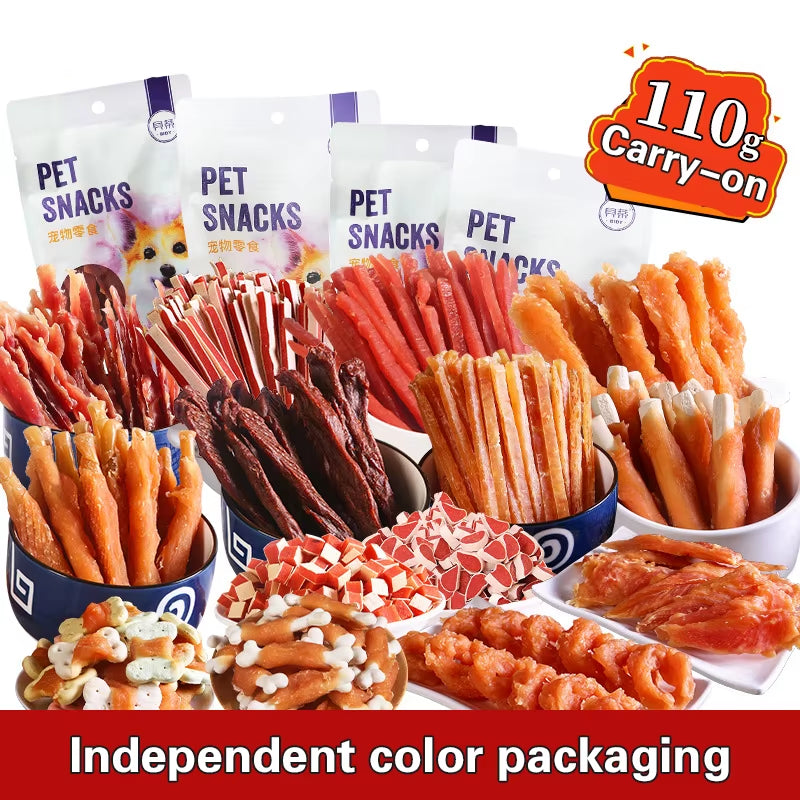 🐾 Pet Snacks – 110g High-Protein Training Treats & Teeth Grinding Sticks for Dogs